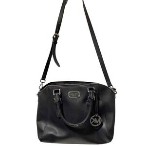 Michael Kors 35H5SC6S3L Ciara Large Satchel Handbag - Black‎